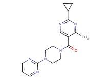 2-cyclopropyl-4-methyl-5-[(4-pyrimidin-2-ylpiperazin-1-yl)carbonyl]pyrimidine