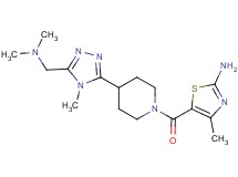 5-[(4-{5-[(dimethylamino)methyl]-4-methyl-4H-1,2,4-triazol-3-yl}piperidin-1-yl)carbonyl]-4-methyl-1,3-thiazol-2-amine