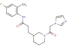 N-(4-fluoro-2-methylphenyl)-3-[1-(1H-imidazol-1-ylacetyl)piperidin-3-yl]propanamide