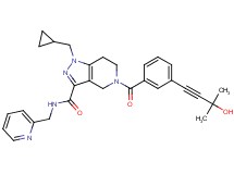 1-(cyclopropylmethyl)-5-[3-(3-hydroxy-3-methyl-1-butyn-1-yl)benzoyl]-N-(2-pyridinylmethyl)-4,5,6,7-tetrahydro-1H-pyrazolo[4,3-c]pyridine-3-carboxamide