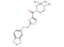 4-({2-[(1,3-benzodioxol-5-yloxy)methyl]-1,3-oxazol-4-yl}carbonyl)-1,2,2-trimethylpiperazine