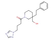 {3-(2-phenylethyl)-1-[4-(1H-1,2,4-triazol-1-yl)butanoyl]-3-piperidinyl}methanol