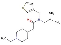 2-(1-ethylpiperidin-4-yl)-N-isobutyl-N-(3-thienylmethyl)acetamide