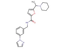5-(1-piperidin-1-ylethyl)-N-[3-(1H-pyrazol-1-yl)benzyl]-2-furamide