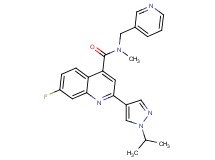 7-fluoro-2-(1-isopropyl-1H-pyrazol-4-yl)-N-methyl-N-(pyridin-3-ylmethyl)quinoline-4-carboxamide