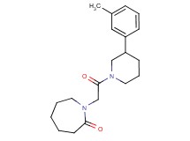 1-{2-[3-(3-methylphenyl)-1-piperidinyl]-2-oxoethyl}-2-azepanone