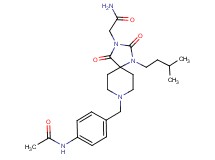 2-[8-[4-(acetylamino)benzyl]-1-(3-methylbutyl)-2,4-dioxo-1,3,8-triazaspiro[4.5]dec-3-yl]acetamide