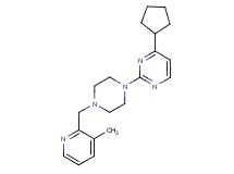 4-cyclopentyl-2-{4-[(3-methylpyridin-2-yl)methyl]piperazin-1-yl}pyrimidine
