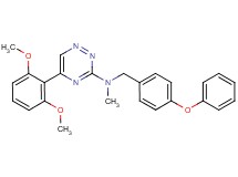 5-(2,6-dimethoxyphenyl)-N-methyl-N-(4-phenoxybenzyl)-1,2,4-triazin-3-amine