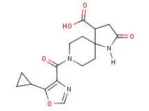 8-[(5-cyclopropyl-1,3-oxazol-4-yl)carbonyl]-2-oxo-1,8-diazaspiro[4.5]decane-4-carboxylic acid