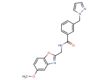 N-[(5-methoxy-1,3-benzoxazol-2-yl)methyl]-3-(1H-pyrazol-1-ylmethyl)benzamide
