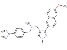 1-[3-(6-methoxy-2-naphthyl)-1H-pyrazol-4-yl]-N-methyl-N-[4-(1H-pyrazol-1-yl)benzyl]methanamine