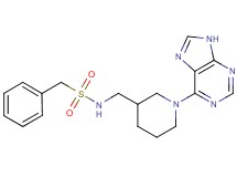 1-phenyl-N-{[1-(9H-purin-6-yl)piperidin-3-yl]methyl}methanesulfonamide