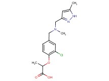 2-[2-chloro-4-({methyl[(5-methyl-1H-pyrazol-3-yl)methyl]amino}methyl)phenoxy]propanoic acid