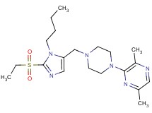 3-(4-{[1-butyl-2-(ethylsulfonyl)-1H-imidazol-5-yl]methyl}-1-piperazinyl)-2,5-dimethylpyrazine