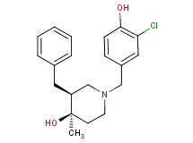 (3S*,4R*)-3-benzyl-1-(3-chloro-4-hydroxybenzyl)-4-methylpiperidin-4-ol