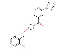 1-[3-({3-[(2-fluorobenzyl)oxy]-1-azetidinyl}carbonyl)phenyl]-1H-pyrazole