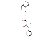 N-[2-(1H-indol-1-yl)ethyl]-2-oxo-1-phenyl-3-pyrrolidinecarboxamide
