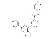 1-(2-phenyl-6,7-dihydro-5H-cyclopenta[d]pyrimidin-4-yl)-N-4-piperidinyl-3-piperidinecarboxamide dihydrochloride