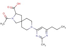 2-acetyl-8-(2-methyl-6-propyl-4-pyrimidinyl)-2,8-diazaspiro[4.5]decane-3-carboxylic acid