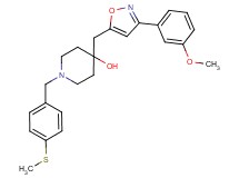 4-{[3-(3-methoxyphenyl)-5-isoxazolyl]methyl}-1-[4-(methylthio)benzyl]-4-piperidinol