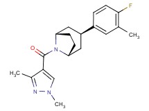 (3-endo)-8-[(1,3-dimethyl-1H-pyrazol-4-yl)carbonyl]-3-(4-fluoro-3-methylphenyl)-8-azabicyclo[3.2.1]octane
