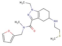 1-ethyl-N-(2-furylmethyl)-N-methyl-5-{[2-(methylthio)ethyl]amino}-4,5,6,7-tetrahydro-1H-indazole-3-carboxamide
