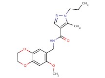 N-[(7-methoxy-2,3-dihydro-1,4-benzodioxin-6-yl)methyl]-5-methyl-1-propyl-1H-pyrazole-4-carboxamide
