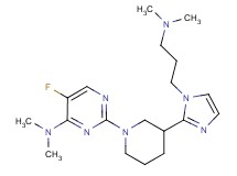 2-(3-{1-[3-(dimethylamino)propyl]-1H-imidazol-2-yl}-1-piperidinyl)-5-fluoro-N,N-dimethyl-4-pyrimidinamine