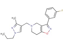 3-(3-fluorophenyl)-5-[(3-methyl-1-propyl-1H-pyrazol-4-yl)methyl]-4,5,6,7-tetrahydroisoxazolo[4,5-c]pyridine