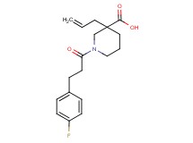 3-allyl-1-[3-(4-fluorophenyl)propanoyl]piperidine-3-carboxylic acid