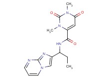 N-(1-imidazo[1,2-a]pyrimidin-2-ylpropyl)-1,3-dimethyl-2,6-dioxo-1,2,3,6-tetrahydro-4-pyrimidinecarboxamide