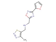 1-[3-(2-furyl)-1,2,4-oxadiazol-5-yl]-N-[(4-methyl-1,2,3-thiadiazol-5-yl)methyl]methanamine