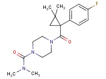 4-{[1-(4-fluorophenyl)-2,2-dimethylcyclopropyl]carbonyl}-N,N-dimethyl-1-piperazinecarboxamide
