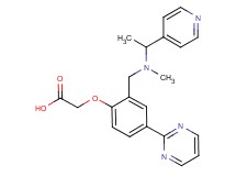 (2-{[methyl(1-pyridin-4-ylethyl)amino]methyl}-4-pyrimidin-2-ylphenoxy)acetic acid