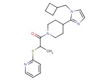 2-[(2-{4-[1-(cyclobutylmethyl)-1H-imidazol-2-yl]piperidin-1-yl}-1-methyl-2-oxoethyl)thio]pyridine