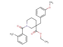 ethyl 3-(3-methoxybenzyl)-1-(2-methylbenzoyl)-3-piperidinecarboxylate