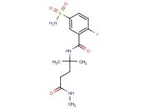 5-(aminosulfonyl)-N-[1,1-dimethyl-4-(methylamino)-4-oxobutyl]-2-fluorobenzamide
