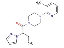 1-(3-methyl-2-pyridinyl)-4-[2-(1H-pyrazol-1-yl)butanoyl]piperazine