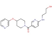 3-[(5-{[4-(pyridin-3-yloxy)piperidin-1-yl]carbonyl}pyridin-2-yl)amino]propan-1-ol