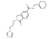 N-(cyclohex-1-en-1-ylmethyl)-2-[3-(1H-imidazol-1-yl)propyl]-1-oxoisoindoline-5-carboxamide