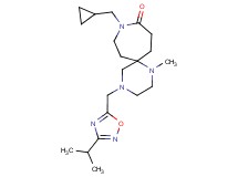 9-(cyclopropylmethyl)-4-[(3-isopropyl-1,2,4-oxadiazol-5-yl)methyl]-1-methyl-1,4,9-triazaspiro[5.6]dodecan-10-one
