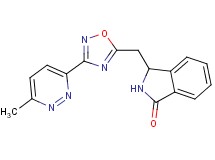 3-{[3-(6-methyl-3-pyridazinyl)-1,2,4-oxadiazol-5-yl]methyl}-1-isoindolinone