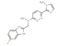 N-[(6-fluoro-1H-benzimidazol-2-yl)methyl]-N-methyl-6-(1-methyl-1H-imidazol-2-yl)pyridazin-3-amine