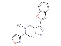 N-{[3-(1-benzofuran-2-yl)-1H-pyrazol-4-yl]methyl}-1-(3-isoxazolyl)-N-methylethanamine