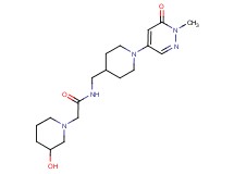 2-(3-hydroxy-1-piperidinyl)-N-{[1-(1-methyl-6-oxo-1,6-dihydro-4-pyridazinyl)-4-piperidinyl]methyl}acetamide