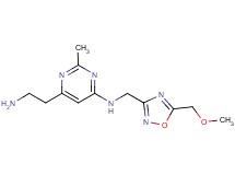 6-(2-aminoethyl)-N-{[5-(methoxymethyl)-1,2,4-oxadiazol-3-yl]methyl}-2-methyl-4-pyrimidinamine bis(trifluoroacetate)