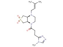(4aR*,7aS*)-1-(3-methyl-2-buten-1-yl)-4-[3-(4-methyl-4H-1,2,4-triazol-3-yl)propanoyl]octahydrothieno[3,4-b]pyrazine 6,6-dioxide