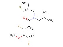 2,4-difluoro-N-isobutyl-3-methoxy-N-(3-thienylmethyl)benzamide