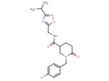 1-(4-chlorobenzyl)-N-[(3-isopropyl-1,2,4-oxadiazol-5-yl)methyl]-6-oxo-3-piperidinecarboxamide